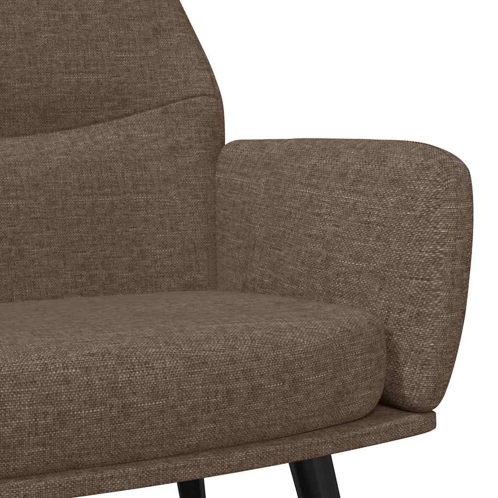 vidaXL Πολυθρόνα Relax Taupe Υφασμάτινη με Σκαμπό
