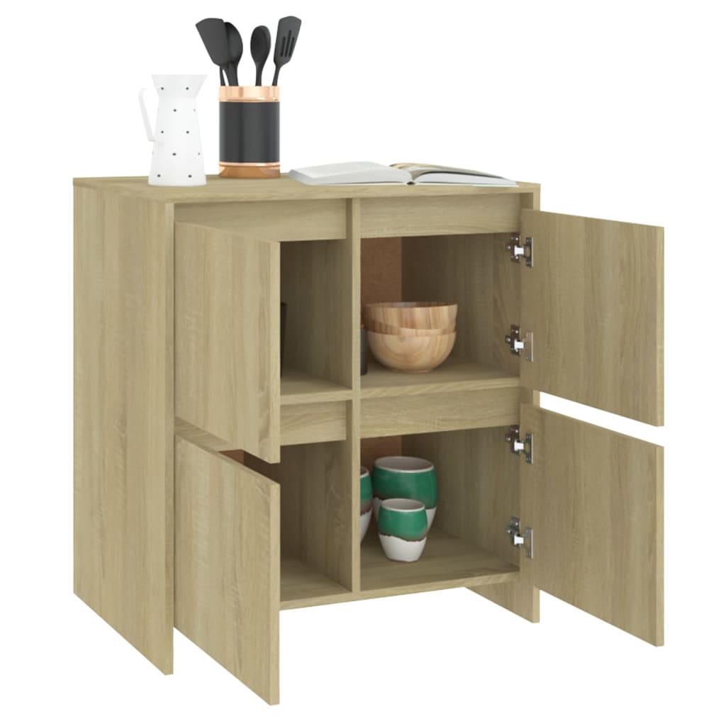 vidaXL Ντουλάπια 2 τεμ. Sonoma Δρυς 70 x 41 x 75 εκ. από Επεξ. Ξύλο