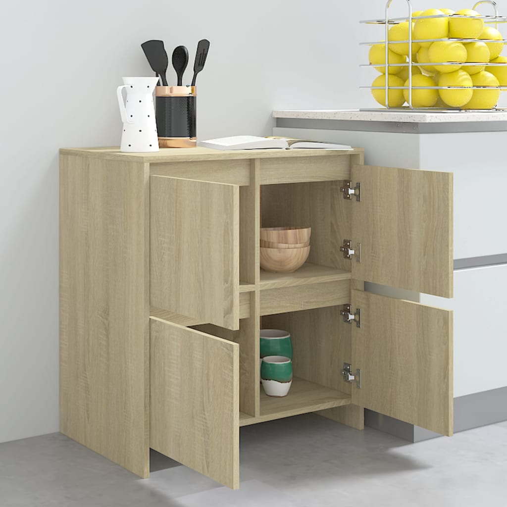 vidaXL Ντουλάπια 2 τεμ. Sonoma Δρυς 70 x 41 x 75 εκ. από Επεξ. Ξύλο