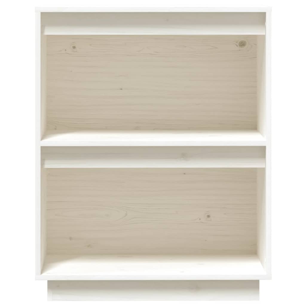 vidaXL Ντουλάπι Κονσόλα Λευκό 60 x 34 x 75 εκ. από Μασίφ Ξύλο Πεύκου