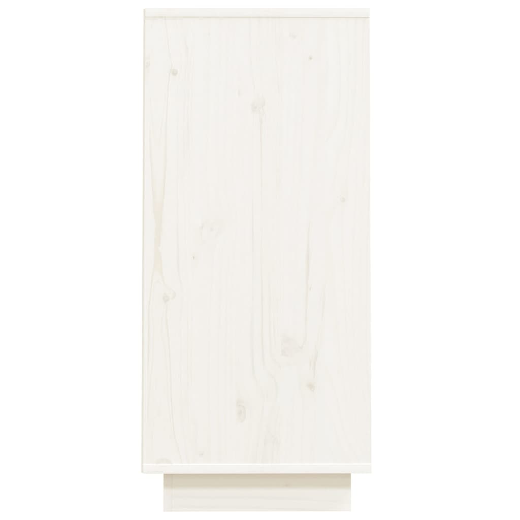vidaXL Ντουλάπι Κονσόλα Λευκό 60 x 34 x 75 εκ. από Μασίφ Ξύλο Πεύκου