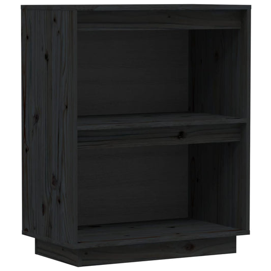 vidaXL Ντουλάπι Κονσόλα Μαύρο 60 x 34 x 75 εκ. από Μασίφ Ξύλο Πεύκου