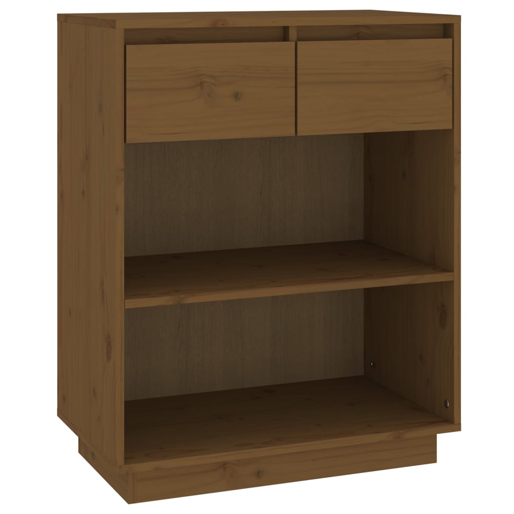 vidaXL Ντουλάπι Κονσόλα Μελί 60 x 34 x 75 εκ. από Μασίφ Ξύλο Πεύκου