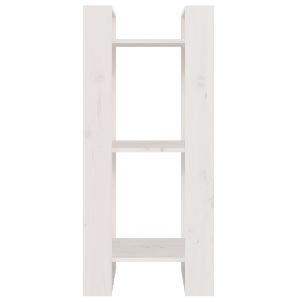 vidaXL Βιβλιοθήκη/Διαχωριστικό Χώρου Λευκό 41x35x91 εκ. Μασίφ Πεύκο