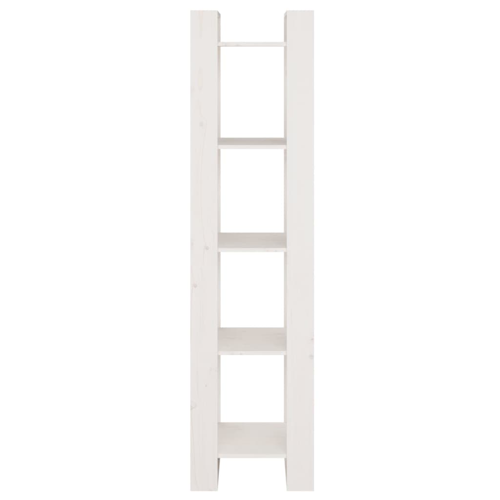 vidaXL Βιβλιοθήκη/Διαχωριστικό Χώρου Λευκό 41x35x160 εκ. Μασίφ Πεύκο