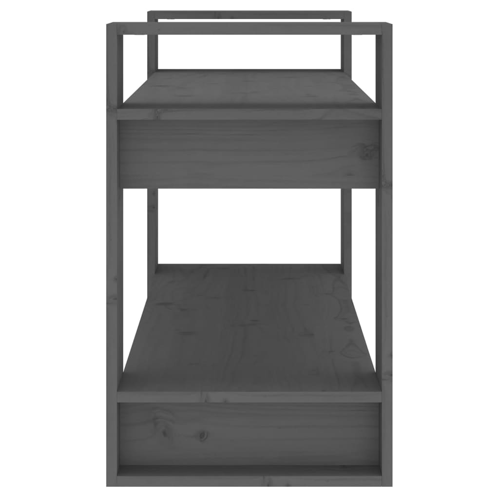 vidaXL Βιβλιοθήκη/Διαχωριστικό Χώρου Γκρι 80x35x56,5 εκ. Μασίφ Πεύκο