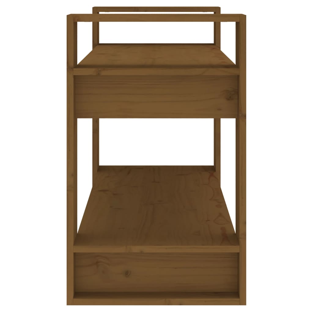 vidaXL Βιβλιοθήκη/Διαχωριστικό Χώρου Μελί 80x35x56,5 εκ. Μασίφ Ξύλο