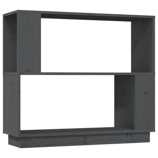 vidaXL Βιβλιοθήκη/Διαχωριστικό Χώρου Γκρι 80x25x70 εκ. Μασίφ Πεύκο