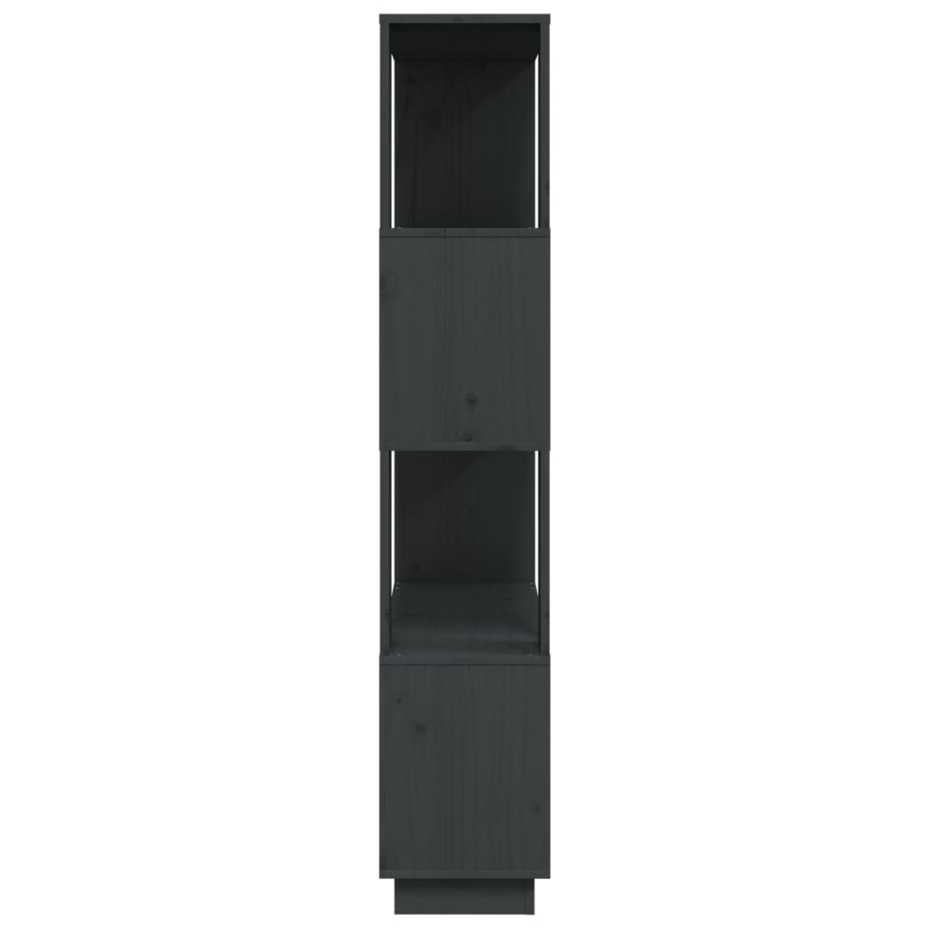 vidaXL Βιβλιοθήκη/Διαχωριστικό Χώρου Γκρι 80x25x132 εκ. Μασίφ Πεύκο