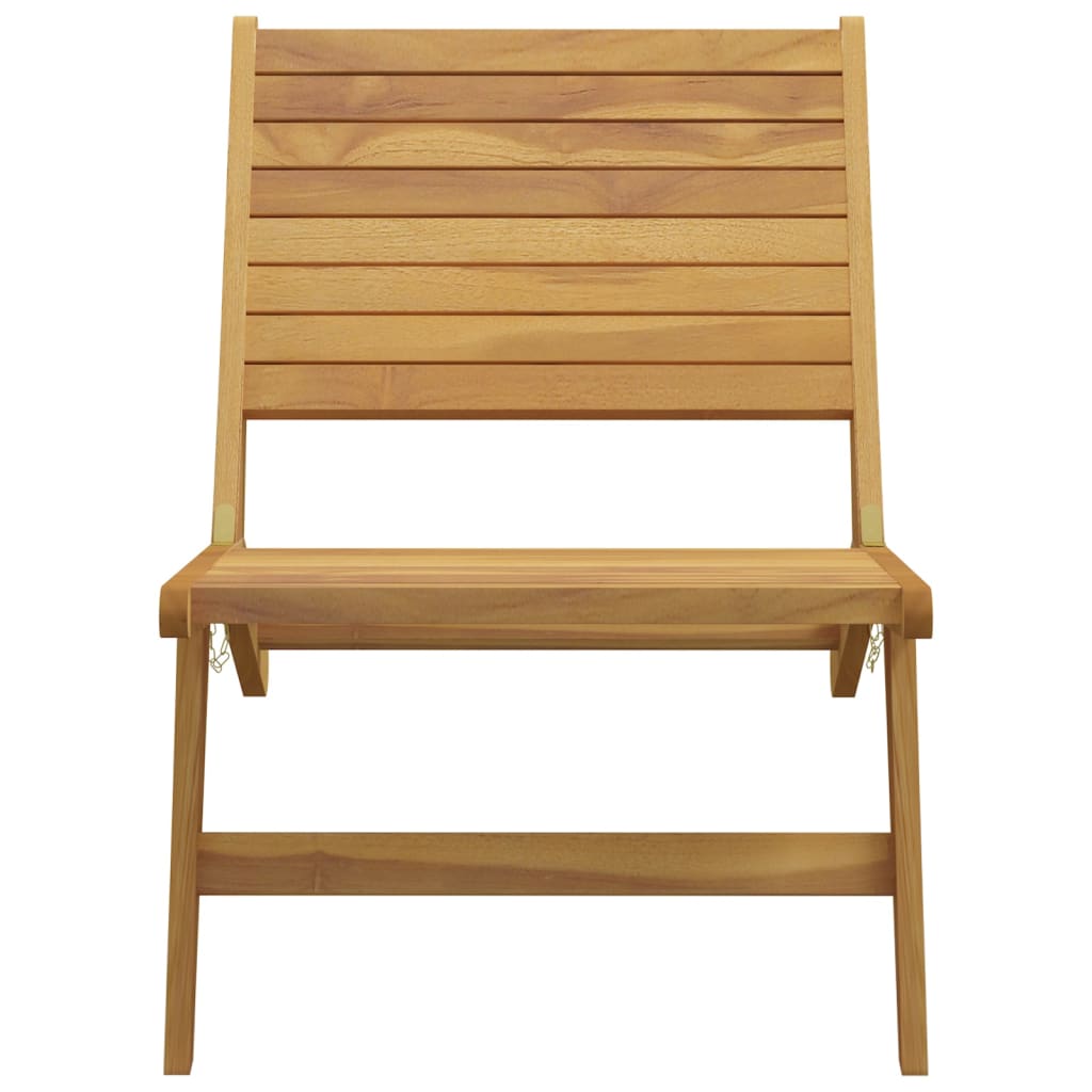 vidaXL Καρέκλα Κήπου με Υποπόδιο από Μασίφ Ξύλο Teak