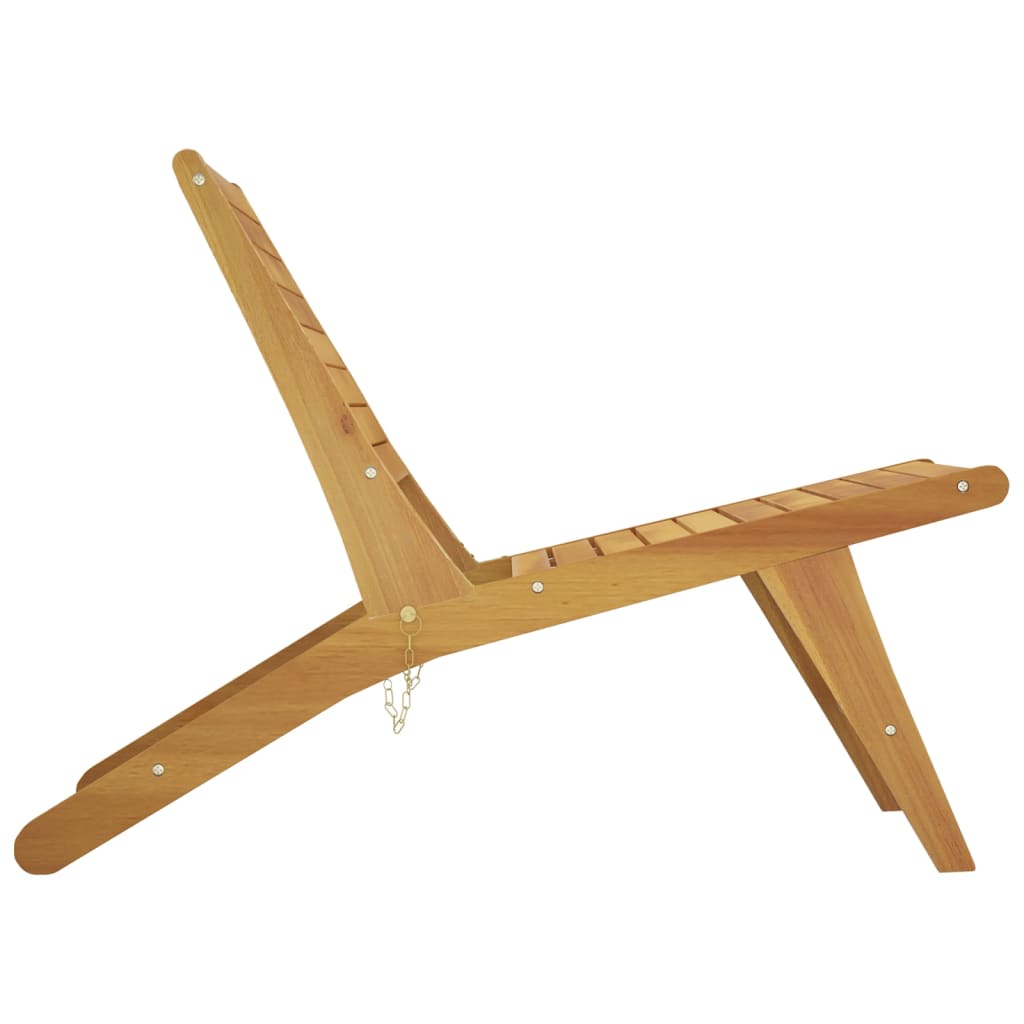 vidaXL Καρέκλα Κήπου με Υποπόδιο από Μασίφ Ξύλο Teak