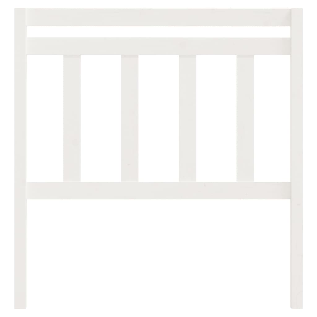 vidaXL Κεφαλάρι κρεβατιού Λευκό 96x4x100 εκ. από Μασίφ Ξύλο Πεύκου