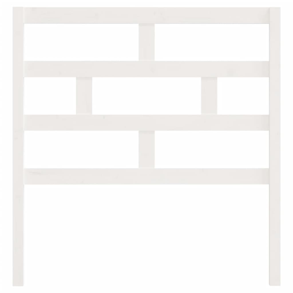 vidaXL Κεφαλάρι κρεβατιού Λευκό 81x4x100 εκ. από Μασίφ Ξύλο Πεύκου