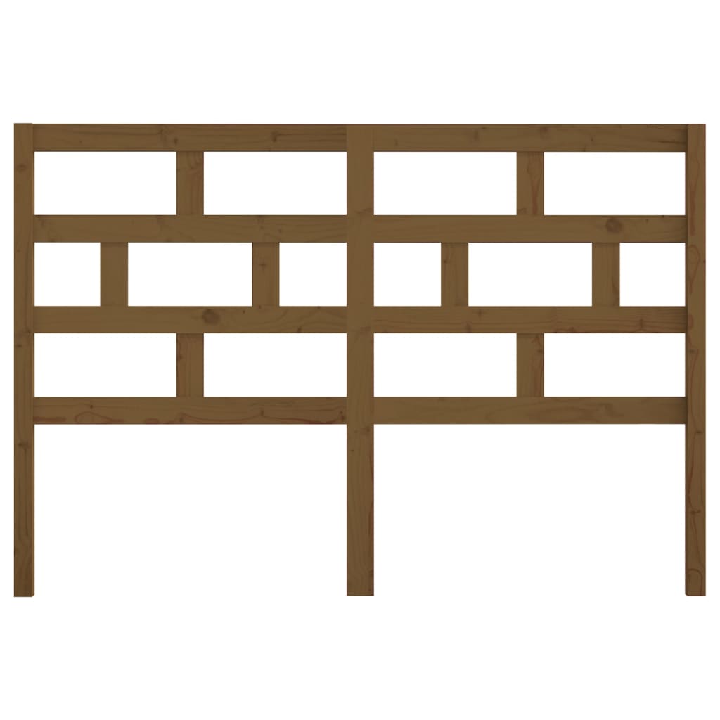 vidaXL Κεφαλάρι κρεβατιού Καφέ 156x4x100 εκ. από Μασίφ Ξύλο Πεύκου