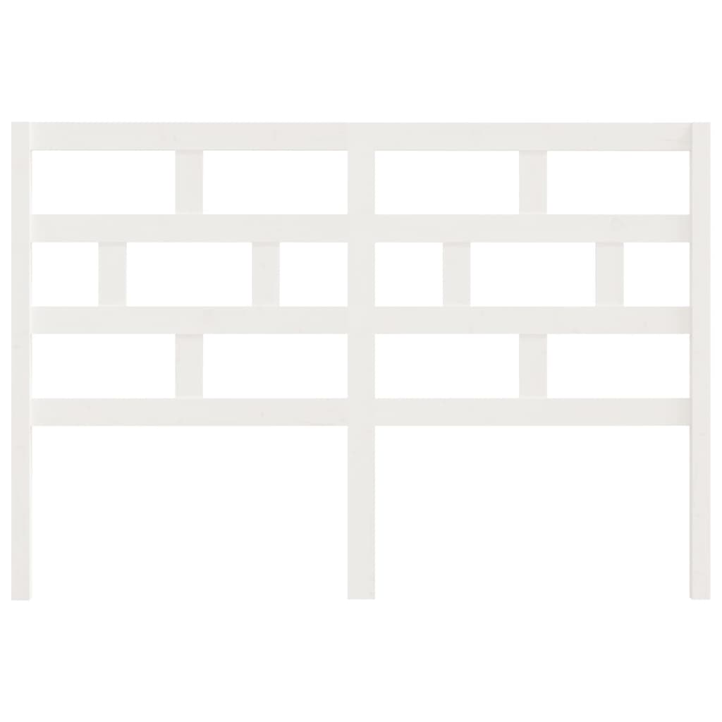 vidaXL Κεφαλάρι κρεβατιού Λευκό 166x4x100 εκ. από Μασίφ Ξύλο Πεύκου