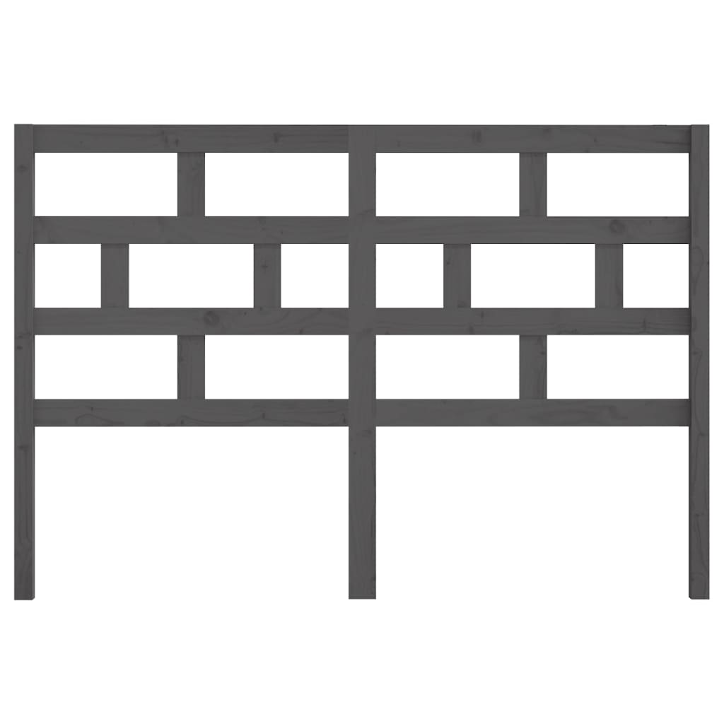 vidaXL Κεφαλάρι κρεβατιού Γκρι 166x4x100 εκ. από Μασίφ Ξύλο Πεύκου