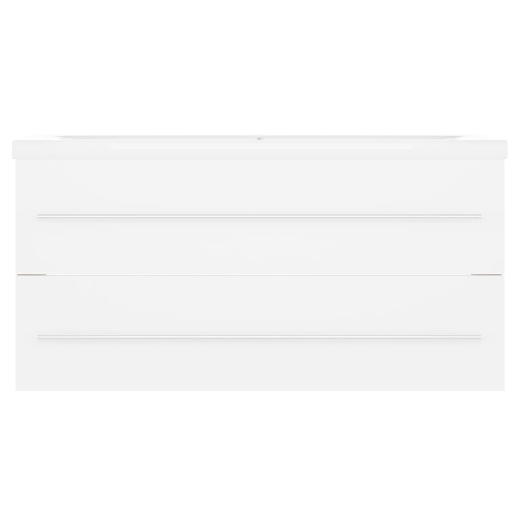 vidaXL Ντουλάπι Μπάνιου με Νιπτήρα Λευκό από Μοριοσανίδα