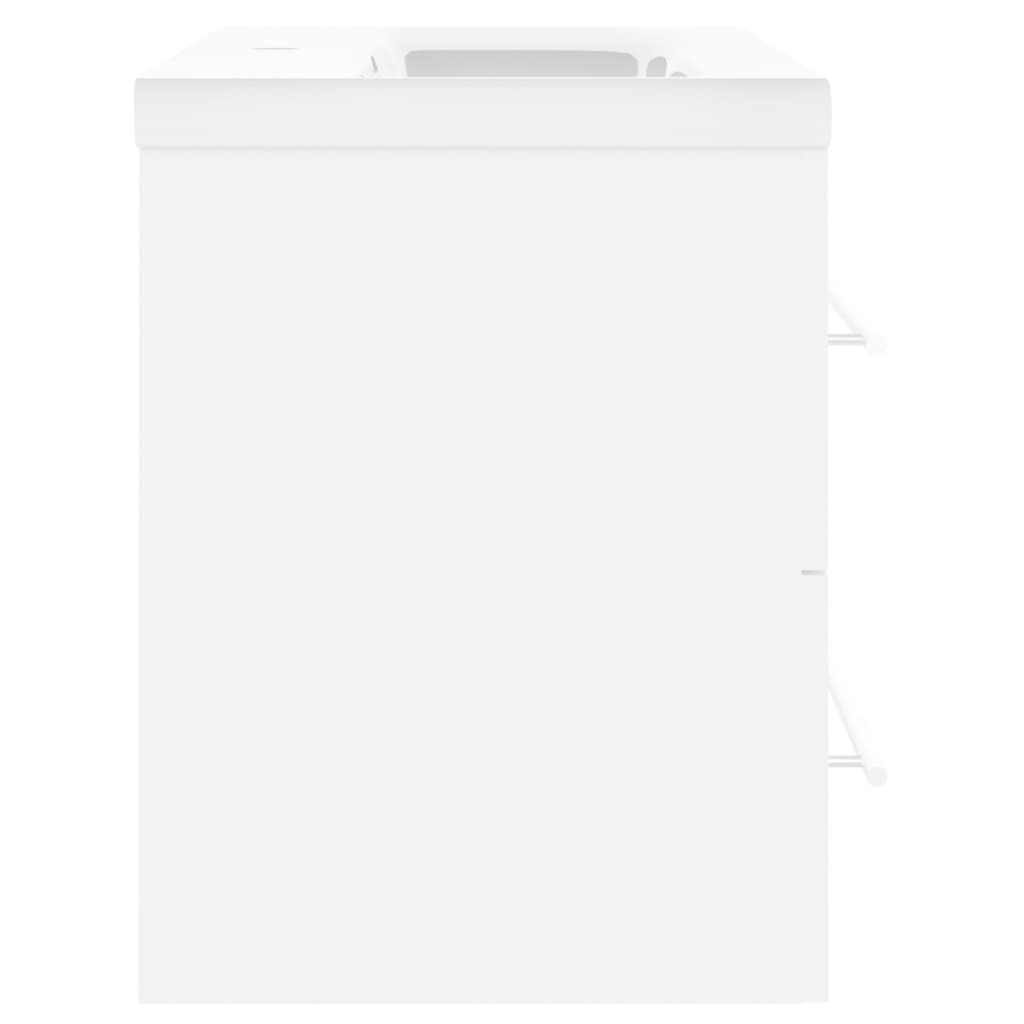 vidaXL Ντουλάπι Μπάνιου με Νιπτήρα Λευκό από Μοριοσανίδα