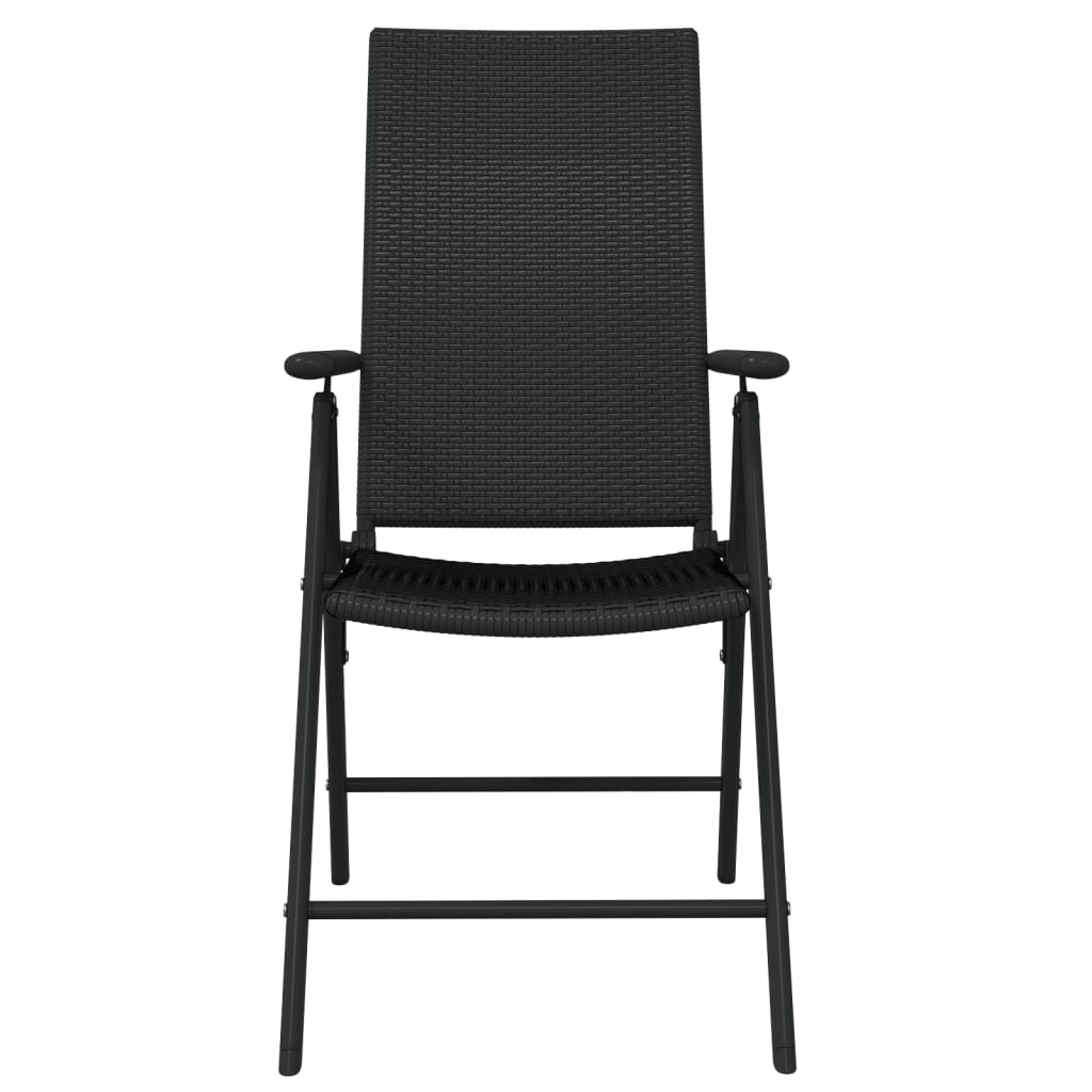 vidaXL Σετ Τραπεζαρίας Κήπου 5 Τεμαχίων Μαύρο