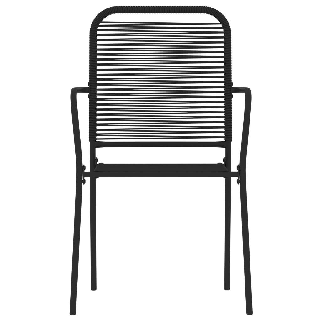 vidaXL Σετ Τραπεζαρίας Κήπου 7 Τεμαχίων Μαύρο