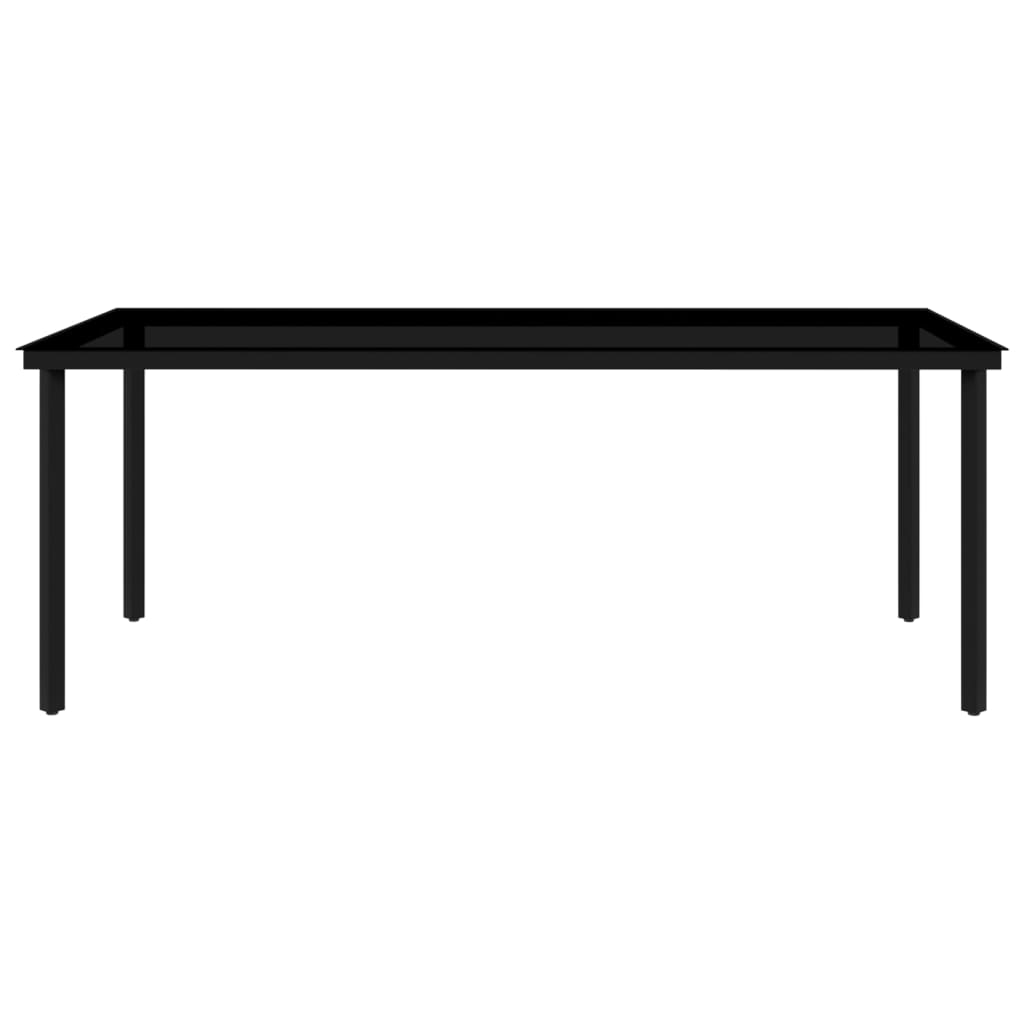 vidaXL Σετ Τραπεζαρίας Κήπου 9 Τεμαχίων Μαύρο