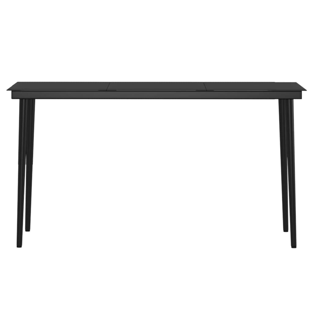 vidaXL Σετ Τραπεζαρίας Κήπου 5 Τεμαχίων Μαύρο με Μαξιλάρια