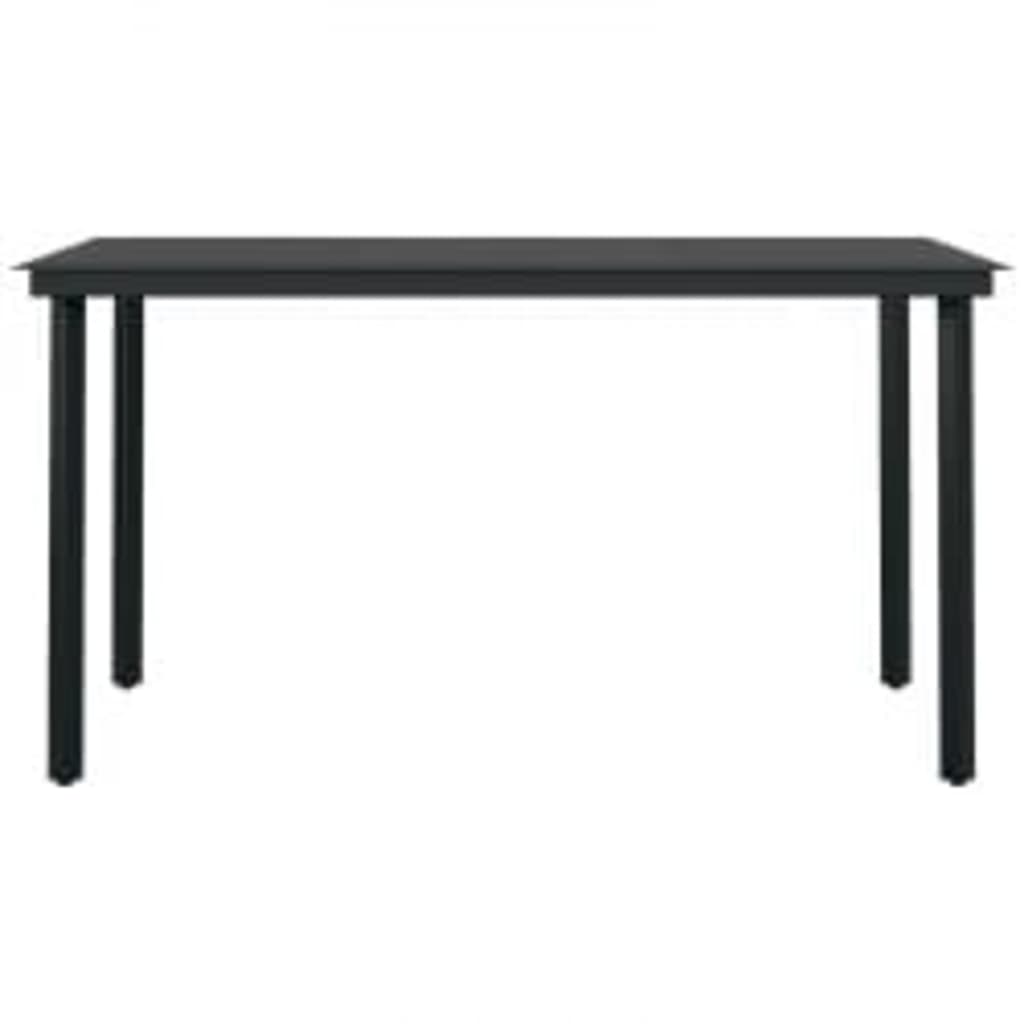 vidaXL Σετ Τραπεζαρίας Κήπου 5 Τεμαχίων Γκρι / Μαύρο με Μαξιλάρια