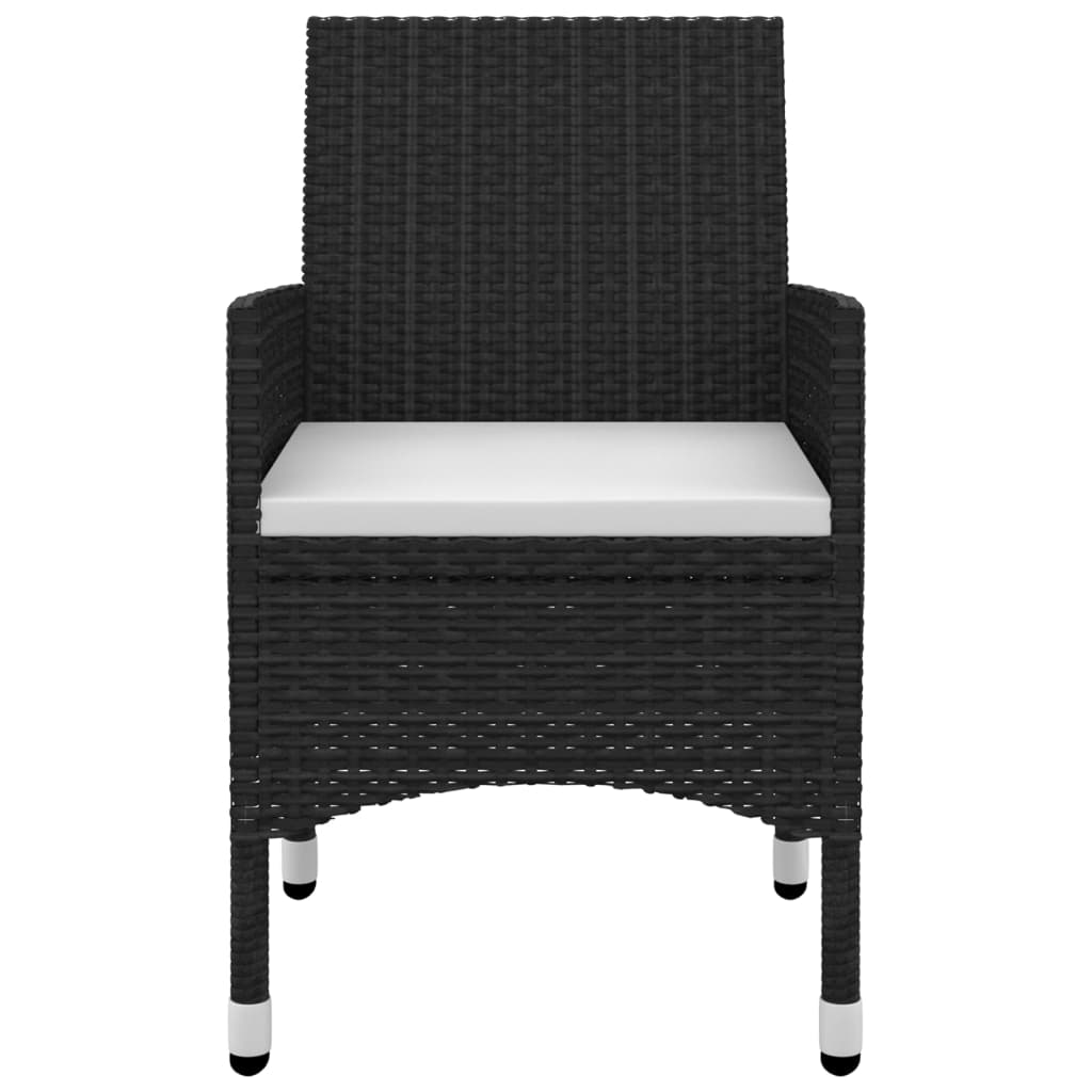 vidaXL Σετ Τραπεζαρίας Κήπου 9 τεμ. Συνθ. Ρατάν/Γυαλί με Μαξιλάρια