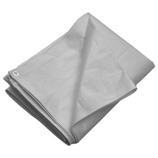 vidaXL Μουσαμάς Γκρι 260 γρ./μ.² 4x6 μ. από HDPE