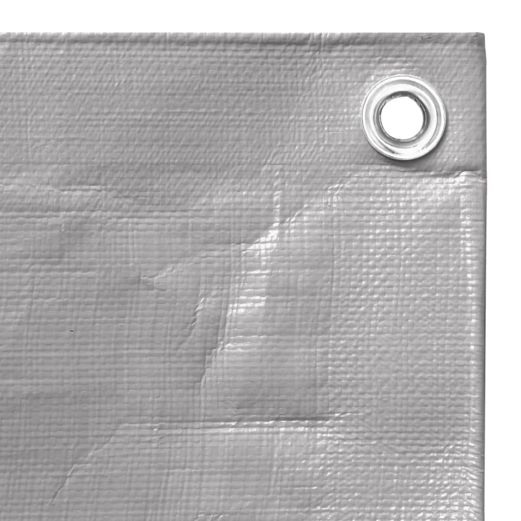 vidaXL Μουσαμάς Γκρι 260 γρ./μ.² 4x6 μ. από HDPE