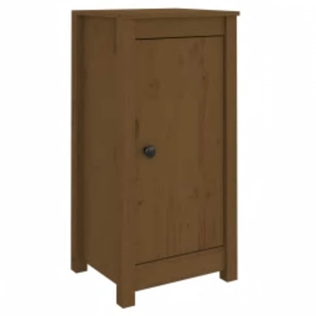 vidaXL Συρταριέρες 2 τεμ. Καφέ Μελί 39x35x80 εκ. από Μασίφ Ξύλο Πεύκου