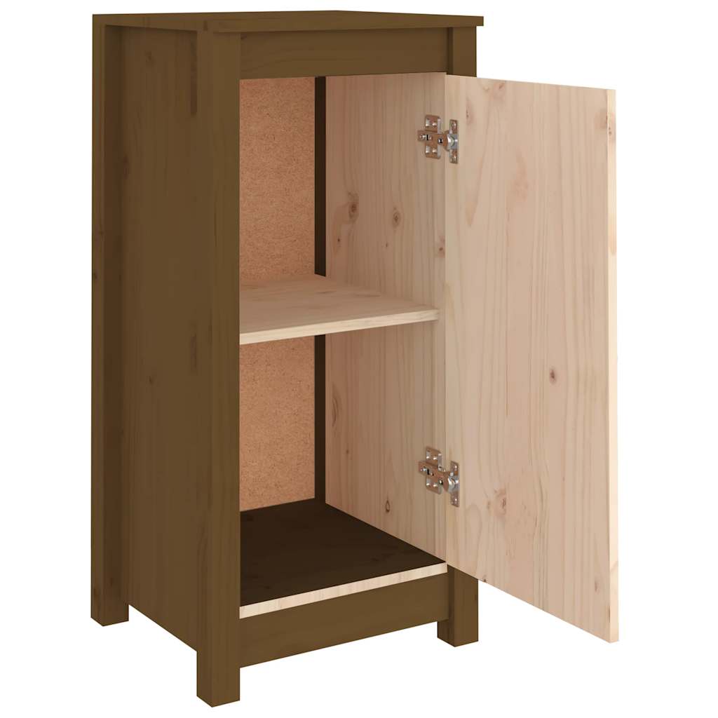 vidaXL Συρταριέρες 2 τεμ. Καφέ Μελί 39x35x80 εκ. από Μασίφ Ξύλο Πεύκου