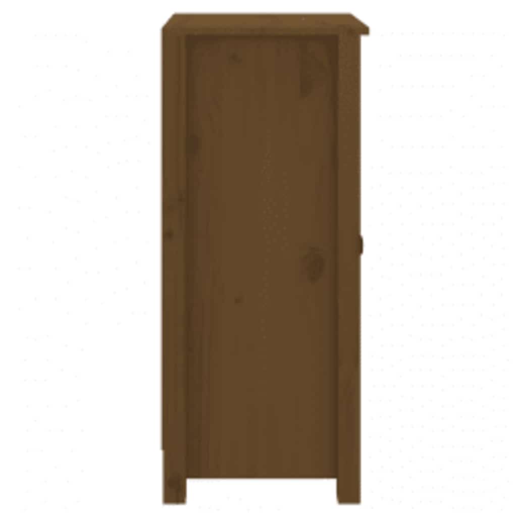 vidaXL Συρταριέρες 2 τεμ. Καφέ Μελί 39x35x80 εκ. από Μασίφ Ξύλο Πεύκου