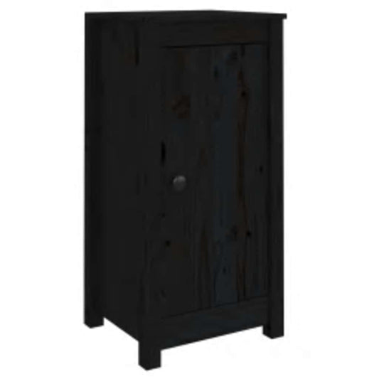 vidaXL Ντουλάπια 2 τεμ. Μαύρα 39x35x80 εκ. από Μασίφ Ξύλο Πεύκου