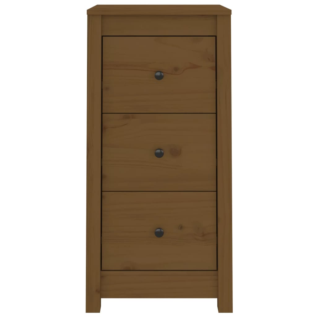 vidaXL Συρταριέρες 2 τεμ. Καφέ Μελί 40x35x80 εκ. από Μασίφ Ξύλο Πεύκου