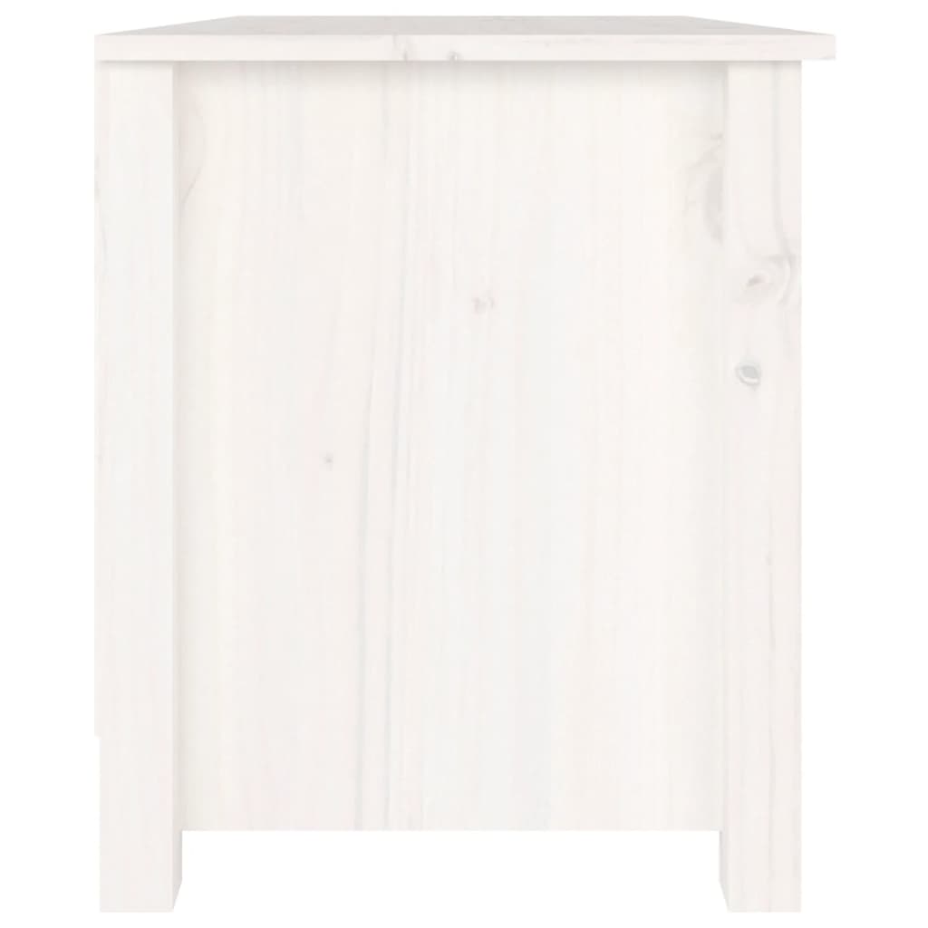 vidaXL Παπουτσοθήκη Λευκή 70 x 38 x 45,5 εκ. από Μασίφ Ξύλο Πεύκου