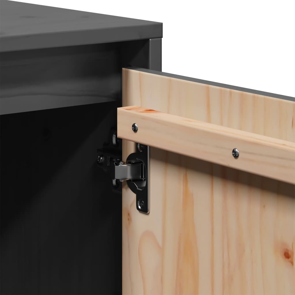 vidaXL Έπιπλο Τηλεόρασης Γκρι 74x35x44 εκ. από Μασίφ Ξύλο Πεύκου