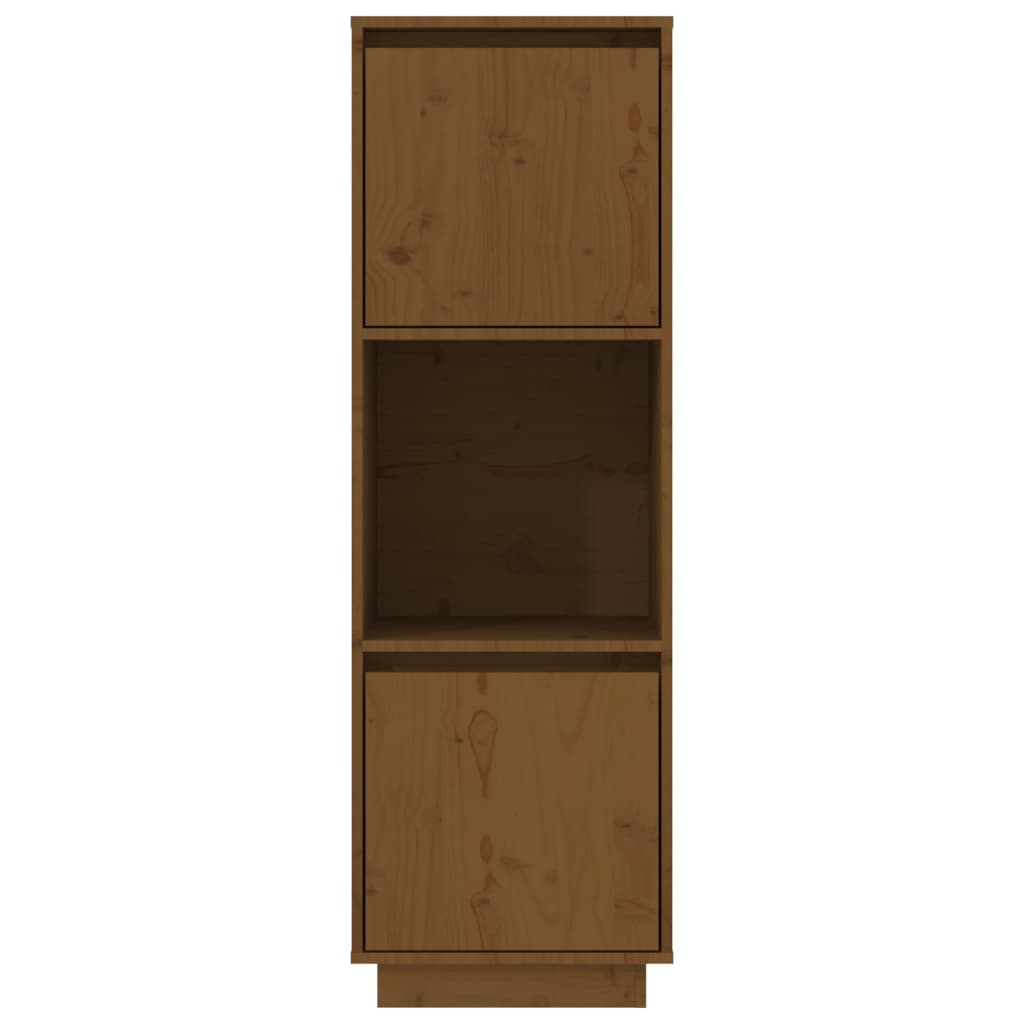 vidaXL Ντουλάπι Ψηλό Μελί 38 x 35 x 117 εκ. από Μασίφ Ξύλο Πεύκου
