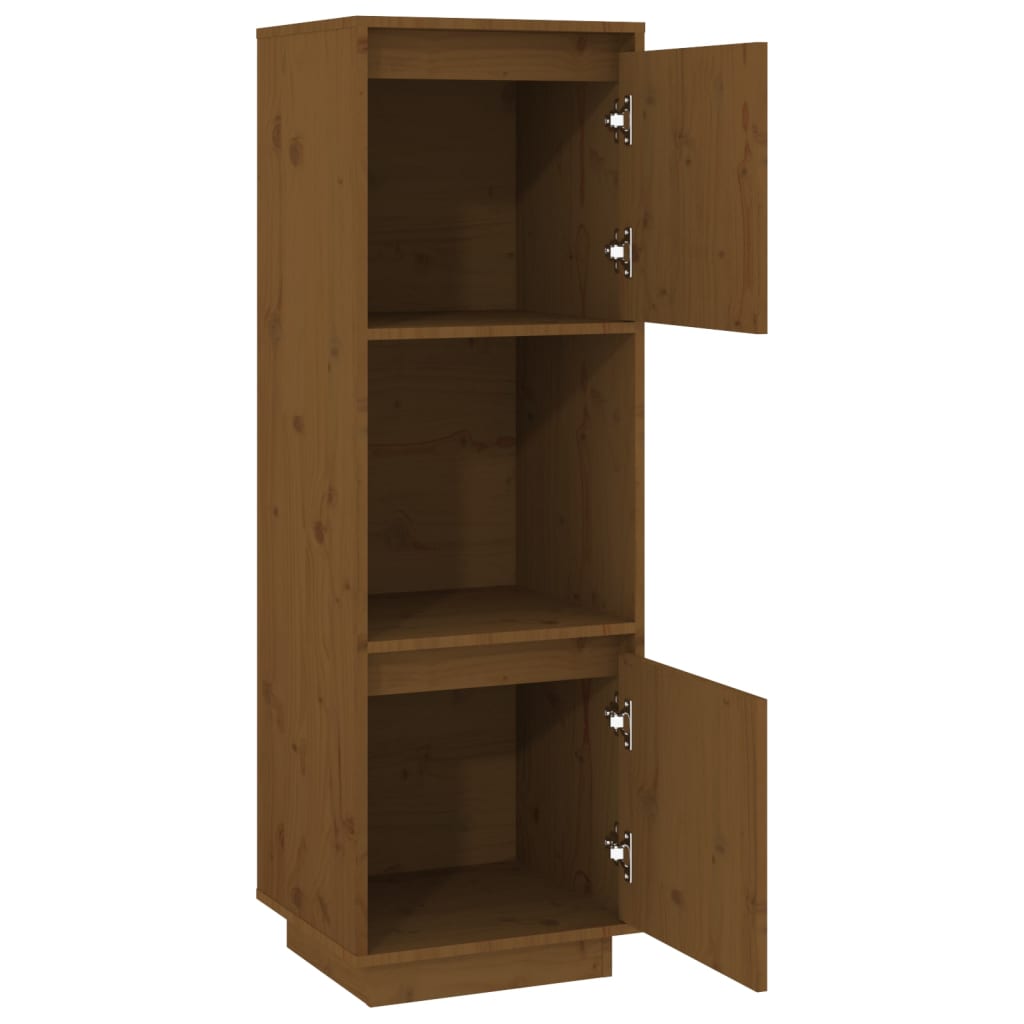 vidaXL Ντουλάπι Ψηλό Μελί 38 x 35 x 117 εκ. από Μασίφ Ξύλο Πεύκου