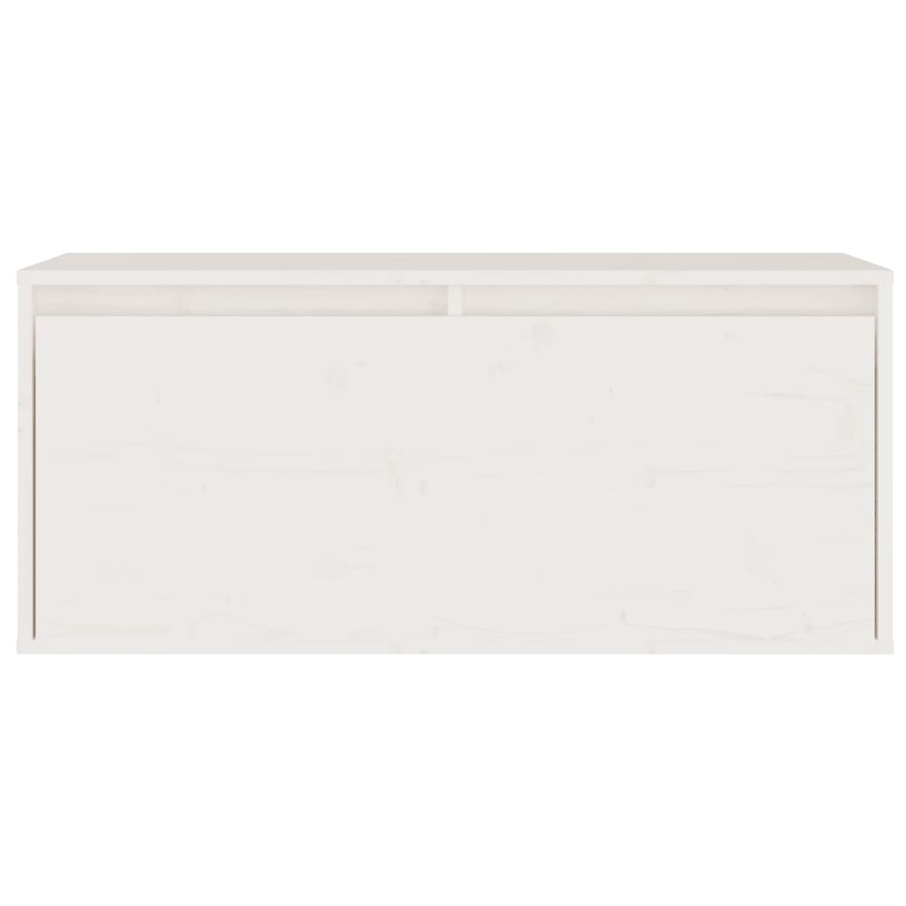 vidaXL Έπιπλα Τηλεόρασης 2 τεμ. Λευκά από Μασίφ Ξύλο Πεύκου
