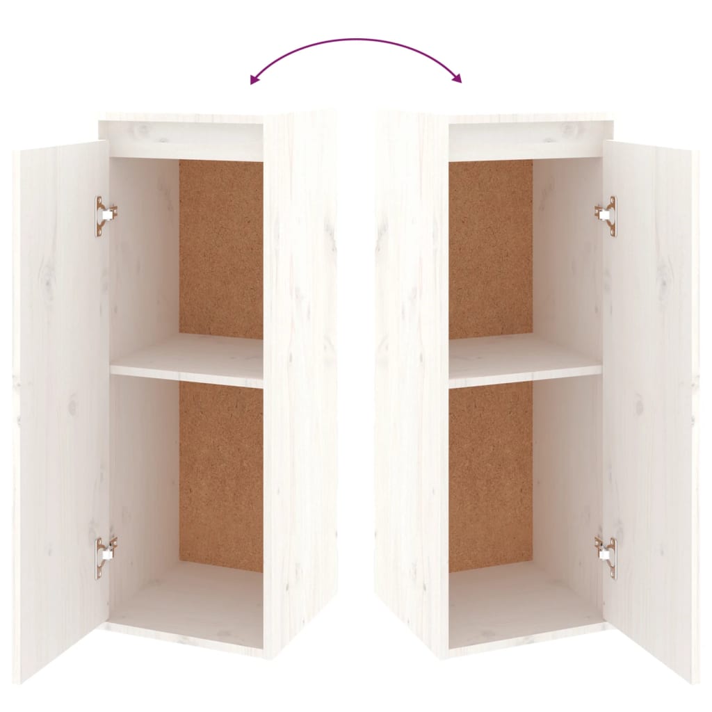 vidaXL Έπιπλα Τηλεόρασης 4 τεμ. Λευκά από Μασίφ Ξύλο Πεύκου