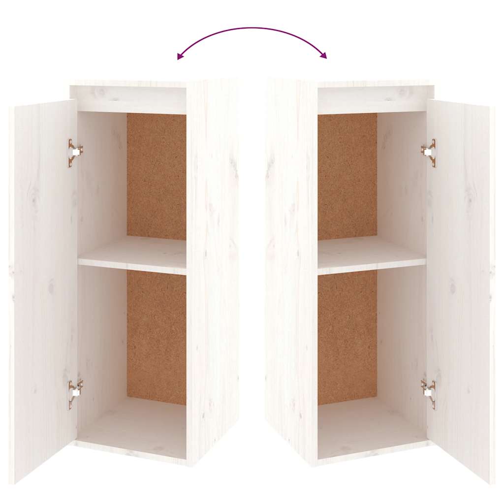 vidaXL Έπιπλα Τηλεόρασης 6 τεμ. Λευκά από Μασίφ Ξύλο Πεύκου