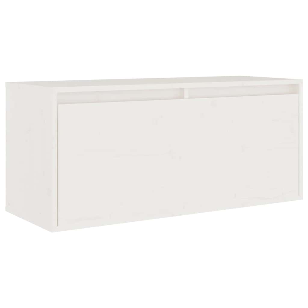 vidaXL Έπιπλα Τηλεόρασης 4 τεμ. Λευκά από Μασίφ Ξύλο Πεύκου