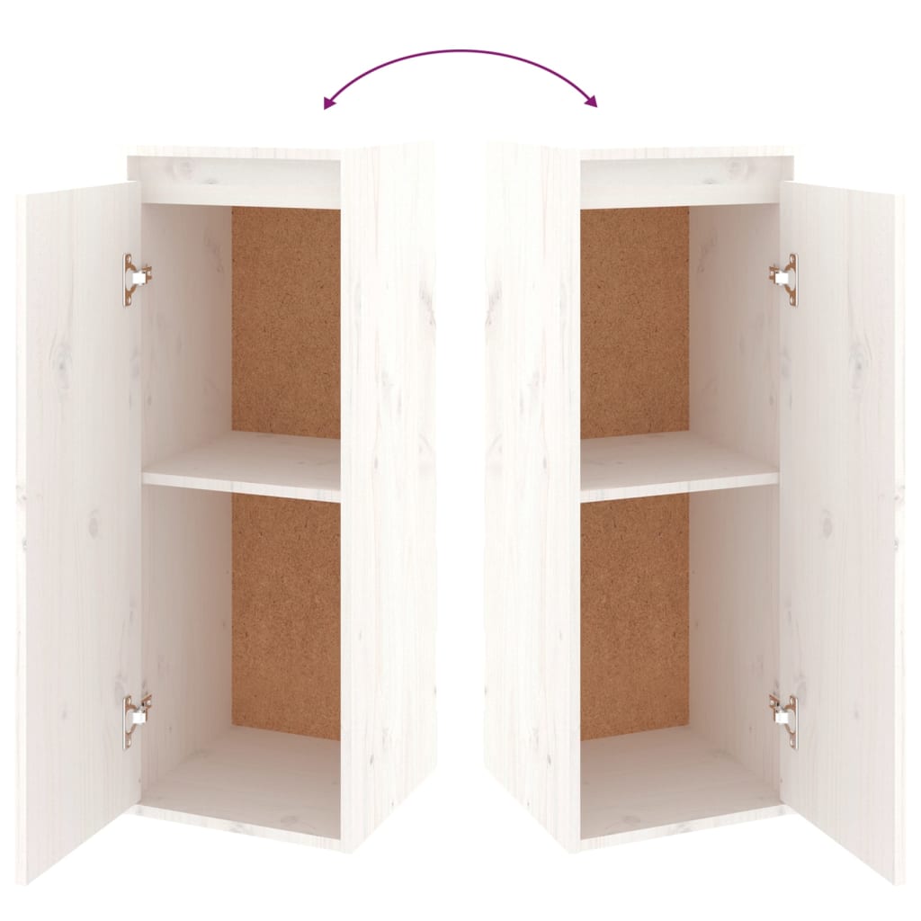 vidaXL Έπιπλα Τηλεόρασης 5 τεμ. Λευκά από Μασίφ Ξύλο Πεύκου