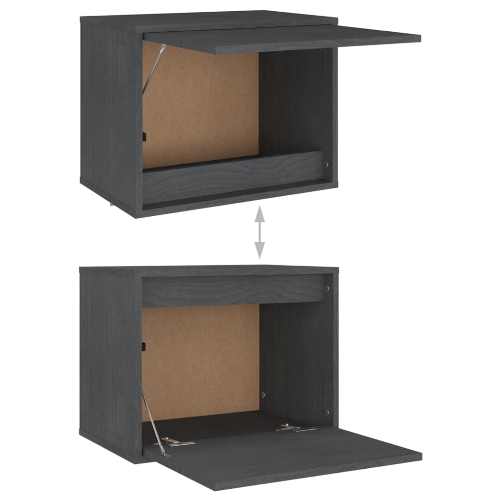 vidaXL Έπιπλα Τηλεόρασης 4 τεμ. Γκρι από Μασίφ Ξύλο Πεύκου