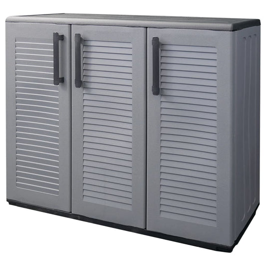 vidaXL Ντουλάπι Αποθήκ. Κήπου Γκρι/Μαύρο 102x37x84 εκ. Πολυπροπυλένιο