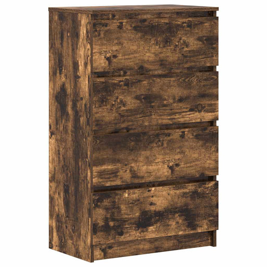 vidaXL Συρταριέρα Καπνιστή Δρυς 60 x 35 x 98,5 εκ. Επεξεργασμένο Ξύλο