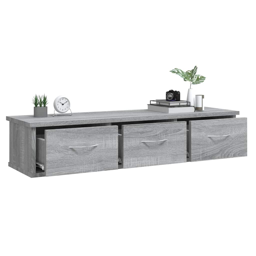 vidaXL Ντουλάπι Τοίχου Γκρι Sonoma 88x26x18,5 εκ. Επεξεργασμένο Ξύλο