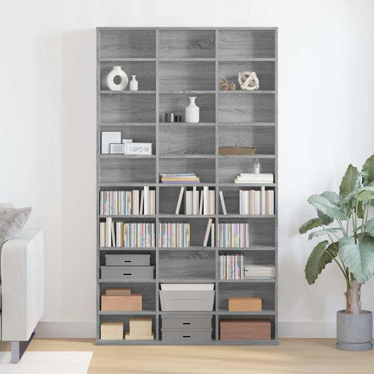 vidaXL Έπιπλο για CD Γκρι Sonoma 102x23x177,5 εκ. Επεξεργασμένο Ξύλο