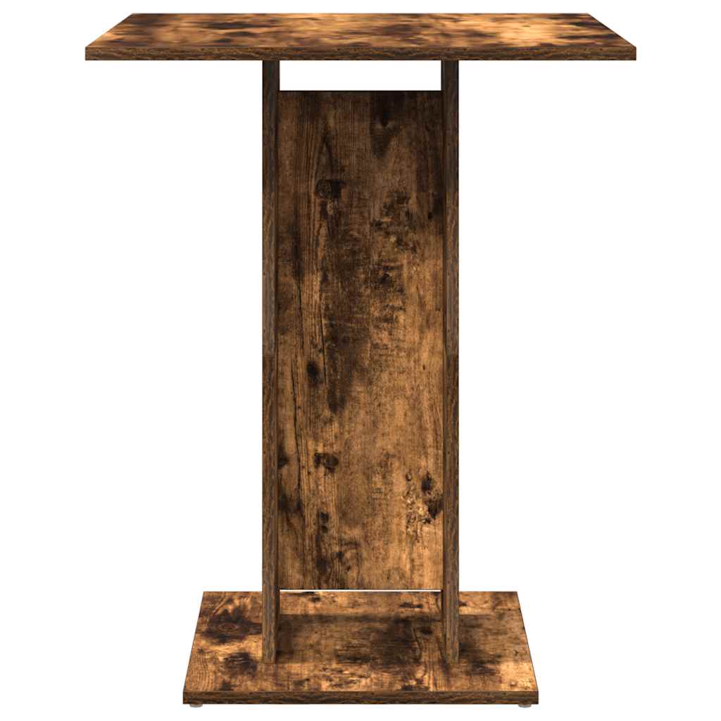 vidaXL Τραπέζι Bistro Καπνιστή Δρυς 60x60x75 εκ από Επεξεργασμένο Ξύλο